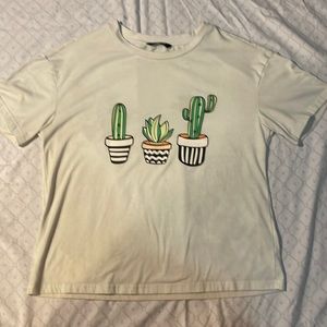 Shein Large Succulent T-Shirt
